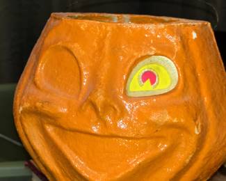 1920's PAPER MACHE HALLOWEEN PUMPKIN