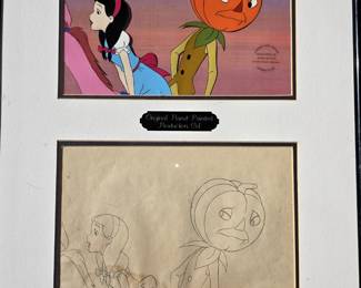 ORIGINAL DISNEY ANIMATION CELL & SKETCH