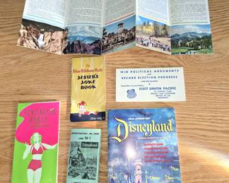 1950's DISNEYLAND & SOCAL TRAVEL BROCHURES