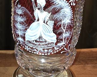 VINTAGE BOHEMIAN GLASS VASE