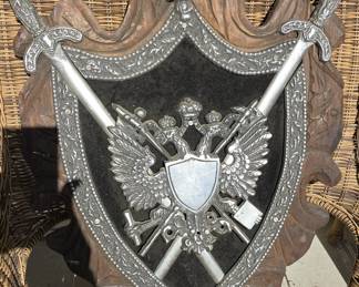 MCM COAT OF ARMS SWORD WALL PLAQUE