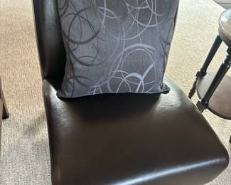 Leather dining chair