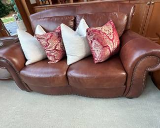 Leather loveseat