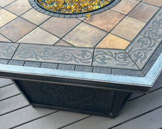 Fire pit tile top