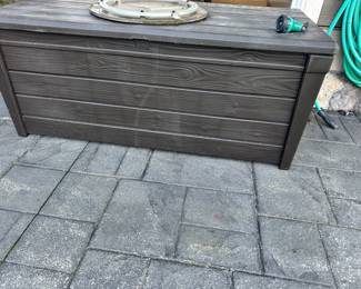 Outdoor storage bench