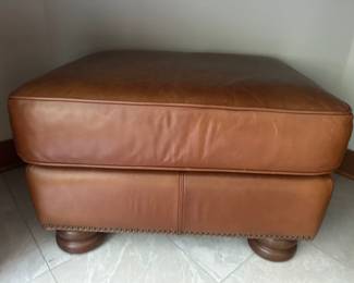 Leather ottoman