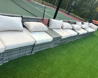 Patio furniture off white cushions