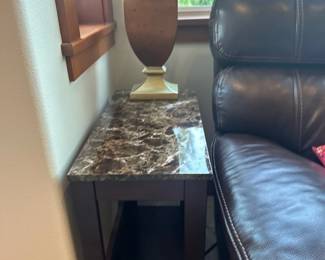 Stone top side table