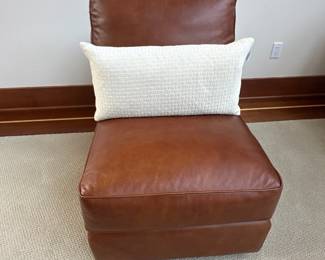 Leather side chair