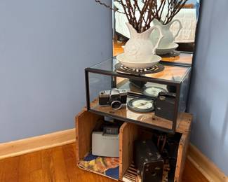 Several vintage cameras