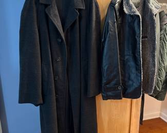 Men's clothing for all seasons - size medium shirts and coats, size 29 waist to 32 in all shorts and pants - length on pants is 30"; Suit and sport coat jacket sizes are 38R - 40R