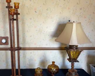 Amber Glass Home Decor Furnishings