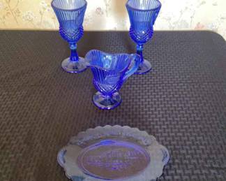 Blue Glassware