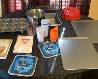 Baking Pans, Cookbooks, Measuring Cups, etc.