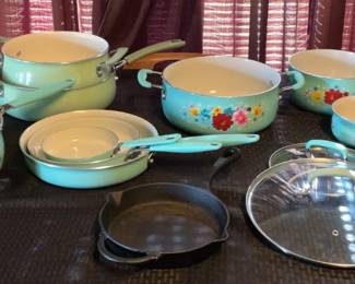 10 Piece Pioneer Woman Pots Pans Collection 
