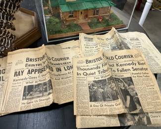 Bristol Herald Courier Newspapers - 1968 James Earl Ray Arrested in Martin Luther King Jr Assassination & 1968 Robert F Kennedy Assassination