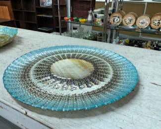 Higgins Fused Art Glass Platter