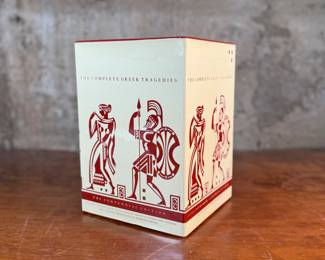 This is a four-volume set of books titled The Complete Greek Tragedies, edited by David Grene and Richmond Lattimore and published by the University of Chicago Press. The translations were undertaken to be a resource for teachers, students, and readers, combining accuracy with poetic immediacy. The collection features surviving masterpieces from ancient Greek tragedians such as Aeschylus, Sophocles, and Euripides.
