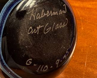 This lot features a collection of three (3) paperweights, all signed by Haberman Art Glass.
