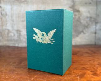 This lot features a three-volume of a series titled The Republic of Letters: The Correspondence between Thomas Jefferson and James Madison 1776-1826, edited by James Morton Smith. This is a collection of nearly 1,250 letters exchanged between Thomas Jefferson and James Madison, who are referred to as “the two greatest philosopher-statesmen of the American Enlightenment”. The letters document their personal and political partnership, which was instrumental in shaping the ideology of democracy and representative government.

