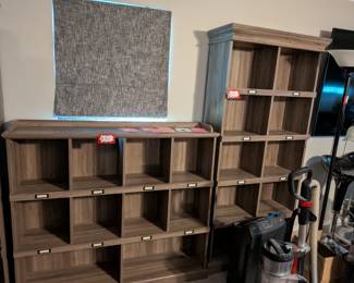 $30 ea. or $80 for all 3! Wooden Storage Cubbies and Shelving Units
Large wooden storage organizers with multiple cubbies in rustic walnut finish. Perfect for organizing books, toys, office supplies, or display items. Cubby storage, bookshelf, home organization furniture.