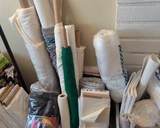 Rolls of fabric