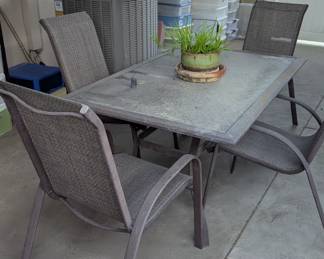 Patio table and 4 chairs