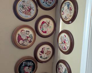Quilted holiday framed art