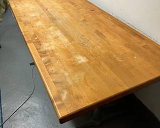 Butcher brick wood table