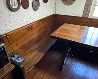 Antique Church's wood bench