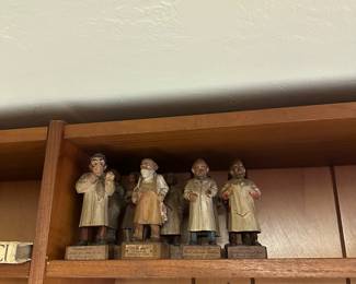 Hand carved wood German figurine