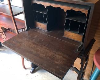 #109 Eastlake desk with lock drop down door front desk 28x12x46 $175.00