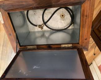 #15 vintage TX Lonestar cooler metal inside 27x19x30 $125.00