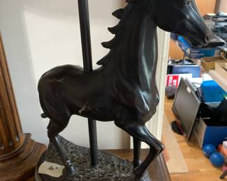 #43 horse lamp with shade 30 tall $50.00