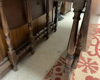 #76 gate leg table as is finish 40x 24-56x31 $35.00