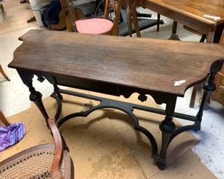#161 black 1/2 sofa table 54x19x29 $75.00