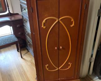 #39 cabinet w 2 doors 4 shelves 24x12x54 $75.00