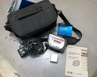 #53 Sony DCR DVD 105 Video Camera w bag and charger $30.00