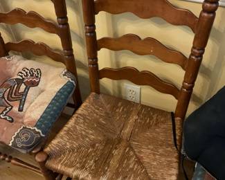 #5 4 latter back chairs with rushing seat $100.00