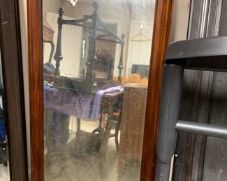 #159 28x62 wood mirror $75.00