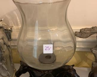 #219 Metal 3 horse Candle holder $25.00