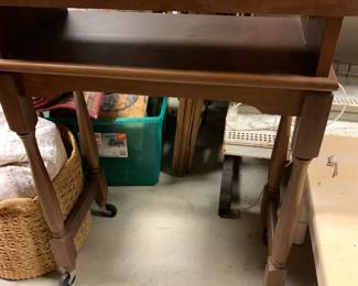 #128 book stand on wheel 24x13x33 $65.00