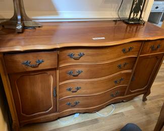 #3 French provincial buffet 6 drawers 2 doors 60x22x34 $150.00