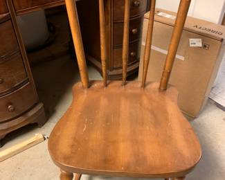 #117 round dining table with 4 chairs $75.00