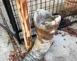 #199 Concrete Cowboy Boot Planter - 20" tall - You Move to vehicle $60.00