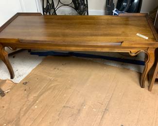 #147 coffee table French Proventil leg 48x20x17 $25.00