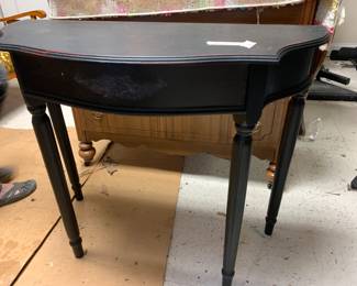 #156 1/2 round table fake drawer 36x15x30 $50.00