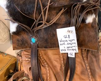 #233 Patricia Nash Cowhide & Leather Purse w/fringe $75.00
