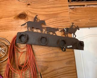#352 Metal 4 horseshoe Hanger $35.00