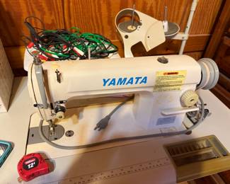#348 Misc. - Barn Yamata Commercial Sewing Machine (for leather on a Metal Table - 47x21x32) $400.00